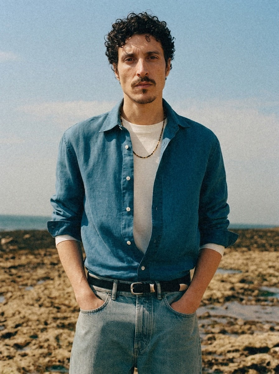 Clean everyday men's outfit for a dating profile opener