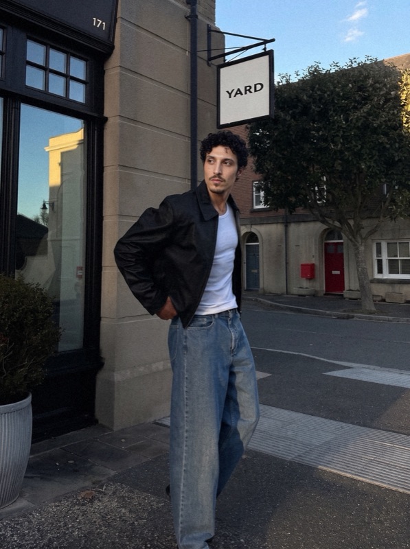 Corner Leather Denim VIBEFLIRTING style example