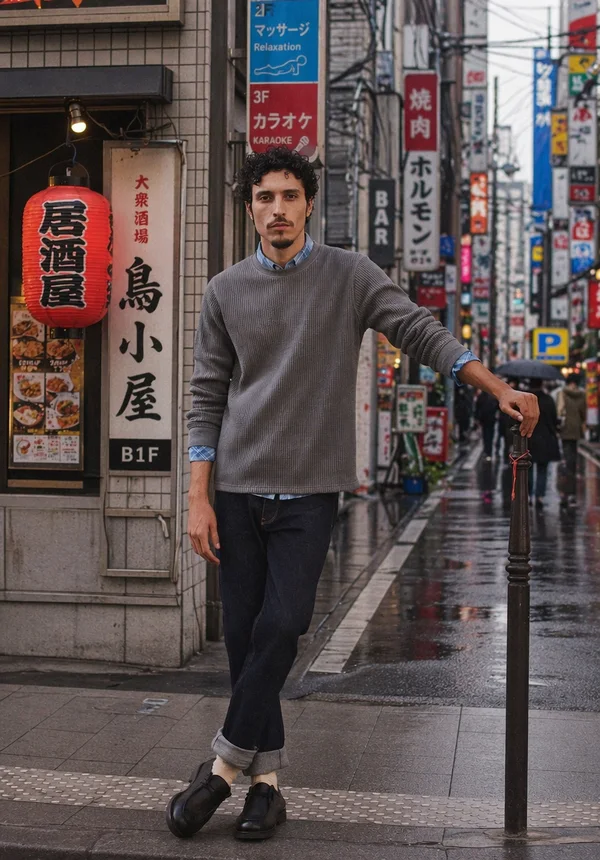 The same picture moved to a city street backdrop